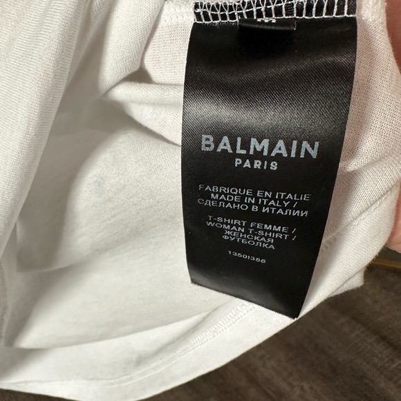 Balmain three-button logo-print T-shirt size Medium - Picture 6 of 6